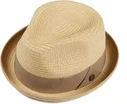 [DASMARCA] Summer Paper Straw Skimpy Brim Short Brim Trilby Hat for Men & Women