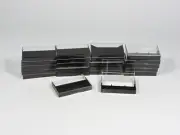 Clear & Black Plastic Cassette Tape Jewel Cases Lot of 22
