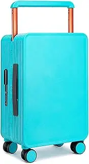 [Ｗoowayo] Travel Suitcases with Wheels Wide Trolley Luggage Boarding Case Small Suitcase Universal Wheel Password Box Simple Fashion Large-Capacity Luggage (Blue 24inch)