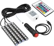 JECOMPRIS 1Set Multi Color Car Strip Light Easy to Install Decorative Atmosphere Lamp for Car Interior Powered Stable and Durable
