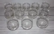 12 Princess House Sheer Rim 5 oz. Etched Roly Poly Cocktail Glasses Barware
