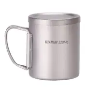 Double Wall Titanium Water Cup Coffee Tea Mug Camping Water Cup Outdoor Picnic