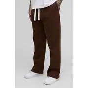 Mens Chocolate Tall Oversized Drop Crotch Joggers