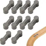 Pack of 10 Track connectors, Rail connectors, Robustness, Rail connectors, Reusable, Railway Accessories, Train Track connectors, for Construction of Wooden Railways and Bridges (Grey)