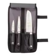 Mercer Culinary Genesis® 4-Piece Knife Starter Set w/ Heavy Duty Pocket Roll