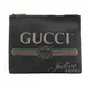 【全新現貨 補8個】茱麗葉精品 GUCCI 495665 復古印刷圖騰LOGO小牛皮手拿/化妝包.黑現金價$17,800