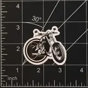 Motorcycle - Vinyl Sticker Black & White Durable Waterproof Sunproof