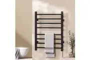 Devanti Heated Towel Rail 8 Square with Timer Electric Rack