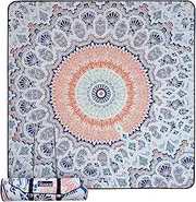 NAKIE Picnic Blanket - Extra Large, Waterproof, Machine Washable, Easy Storage. Perfect for Camping, Picnics & Outdoor, Children by The Beach or Playing with Dog, 2m x 2m cm (Sound of Summer)