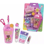 Barbie Extra Smoothie Makeup Set 13-Piece Lipgloss Chapstick Makeup Set Keychain