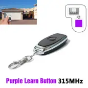 315MHz Purple Learn Button For Chamberlain LiftMaster Garage Door Opener Remote