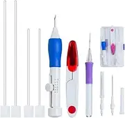 MINAOLULUS DIY Embroidery Pen Punch Needle Kit Comfortable Hand Tool for Crafting Includes Punch Needles for Back Stitch Loop and More for Beginners and Present Giving