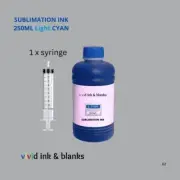 Sublimation ink for all Epson eco-tanks & deskt printers, Light Cyan 250ml