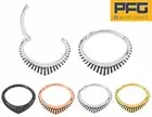 Pairs & Singles 16G Steel Hinged Hoop Tear Oval Ribbed Ear Ring Sleeper Earrings