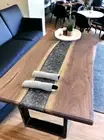 Epoxy coffee table, black epoxy table, river Table, 2mx1m epoxy table