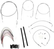 Extended Braided S.S. Control Cable Kit for Baggers - 14" tall bars B30-1076