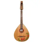 New Acoustic Guitar 12 Strings Folk Lute Vihuela Kobza Handpainted Natural Wood