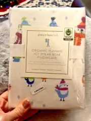 Pottery Barn pillowcase Christmas Bear holiday Disney school kid winter Polar