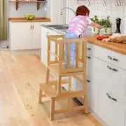 COSYLAND Kids Kitchen Step Stool，Toddler Standing Tower with CPC Certification,