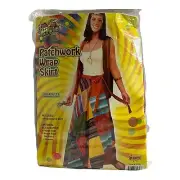 Deluxe Hippie Patchwork Wrap Skirt Only Costume Halloween Dress Up One Size