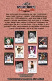 2021-22 Leaf Memories Basketball Hobby Box