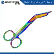 Lister bandage nurse scissors - 3.5" titanium color rainbow