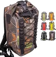 [Rockagator] Hydric 25L Waterproof Backpack - Heavy Duty Dry Bag with Roll-Top Closure for Outdoor Adventures, Floating River, Hunting, Hiking, Canoeing, Kayaking, Rafting or Beach - Camo