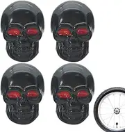 Skull Tire Valve Caps | Car Tire Air Valve Cap Skull Layers 4, Dust Proof Cool Tire Air Caps for Car