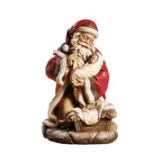 Napco 16 Inch Tall Resin Santa Claus with Baby Jesus Nativity Christmas Holid...