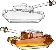 Whisky Decanter 5L Whisky Decanter Carafe, 2 in 1 Glass Dispenser Wine Barrel with Tap&Stand, Party Drink Dispenser Gift Set for Scotch Bourbon Vodka Rum Liquor(1.5L-C)