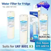 3x ECO AQUA EFF-6007A REPLACEMENT Amana Maytag UKF8001AXX Fridge Water Filter