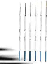 Himmlfel Rigger Brush Set, 6 Pcs Rigger Brushes for Painting Fine Long Lines, Thin Lines, Blades of Grass, Hair and More. Paint Brushes for Acrylic, Watercolour, Oil and Gouache Painting