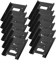 Angoily 12 Pcs Hard Disk Rack Hard Disk Mounting Bracket SSD to HDD Mounting Bracket Hard Disk Drive Hard Drive Mounting Cage Computer Stands Internal Drive Converter Black Metal Iron