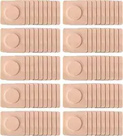 100PCS Castor Oil Pack Wrap for Belly Button, 3.14 inch Self Adhesive on Woven Fabric Cold Pressed Oil Wraps, Belly Button Patches, Highly Absorbent Castor Oil Pad Essential Oil Wraps for Sleep