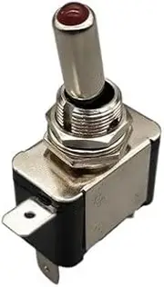 CZKE Red Blue Green Yellow White Auto Car Boat Truck Illuminated Led Toggle Switch with Safety Aircraft Flip Up Cover Guard 12V20A(Only Switch Red)