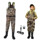 Kids Chest Waders for Toddler & Children Neoprene 2T Next Camo Evo(s) - Green