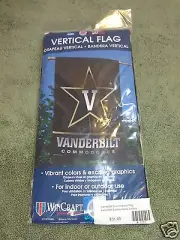 VANDERBILT COMMODORES 27X37 VERTICAL INSIDE/OUTSIDE HOUSE FLAG
