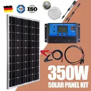 12V 350W Solar Panel Kit Mono Home Caravan Camping Power Charging Battery