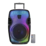 TPro 3000W Rechargeable 15" Two way Bluetooth Loudspeaker w SD USB, Mic Inputs