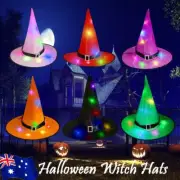 Halloween Witch Hat LED Light Up Party Glowing Witches Cap Cosplay Costume ZQ