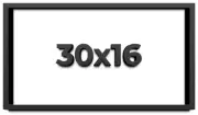 30x16 Shadow Box Frame Black | 1 inches Deep Real Wood Contemporary Shadowbox Di