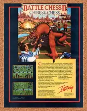Battle Chess II Chinese Chess Original 1990 Vintage Ad - Video Game Promo