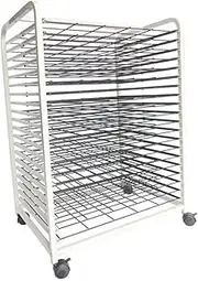 Art Classroom Drying Rack,Mobile 4 Wheel Art Drying Rack,20 Shelve Art Storage Racks,Suitable for Engineering Drawings Paintings Prints
