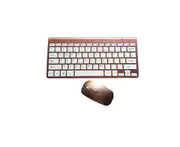 Wireless Compact Portable Mini Keyboard And Mouse Combo Set - Rose Gold