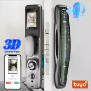 Smart 3D Face Door Lock Security & Camera Monitor Fingerprint Biometric Unlock