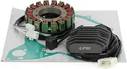 Areyourshop Magneto Coil Stator + Voltage Regulator + Gasket Assy For Ya-maha XVS 650 VStar, Drag Star 2004-2017