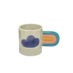 釉下彩手繪雲朵彩虹造型 杯創意手柄陶瓷馬克杯個性咖啡杯情侶杯