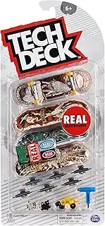 Tech Deck, Ultra DLX Fingerboard 4-Pack, Real Skateboards, Collectible and Customisable Mini Skateboards, Kids’ Toys for Ages 6 and up