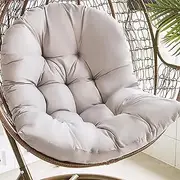 Egg Chair Cushion, Swing Hanging Chair Cushion Thicken Hanging Basket Rattan Chair Cushion Egg Chair Cushion for Garden Outdoor Indoor Patio (Only Cushion),Light Gray