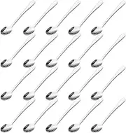 10/20 Pcs Tiny Stainless Steel Spoons Practical Mini Condiment Multifunctional Small Spoons for Salt Sugar Honey Spices Dessert(Silver,20Pcs)